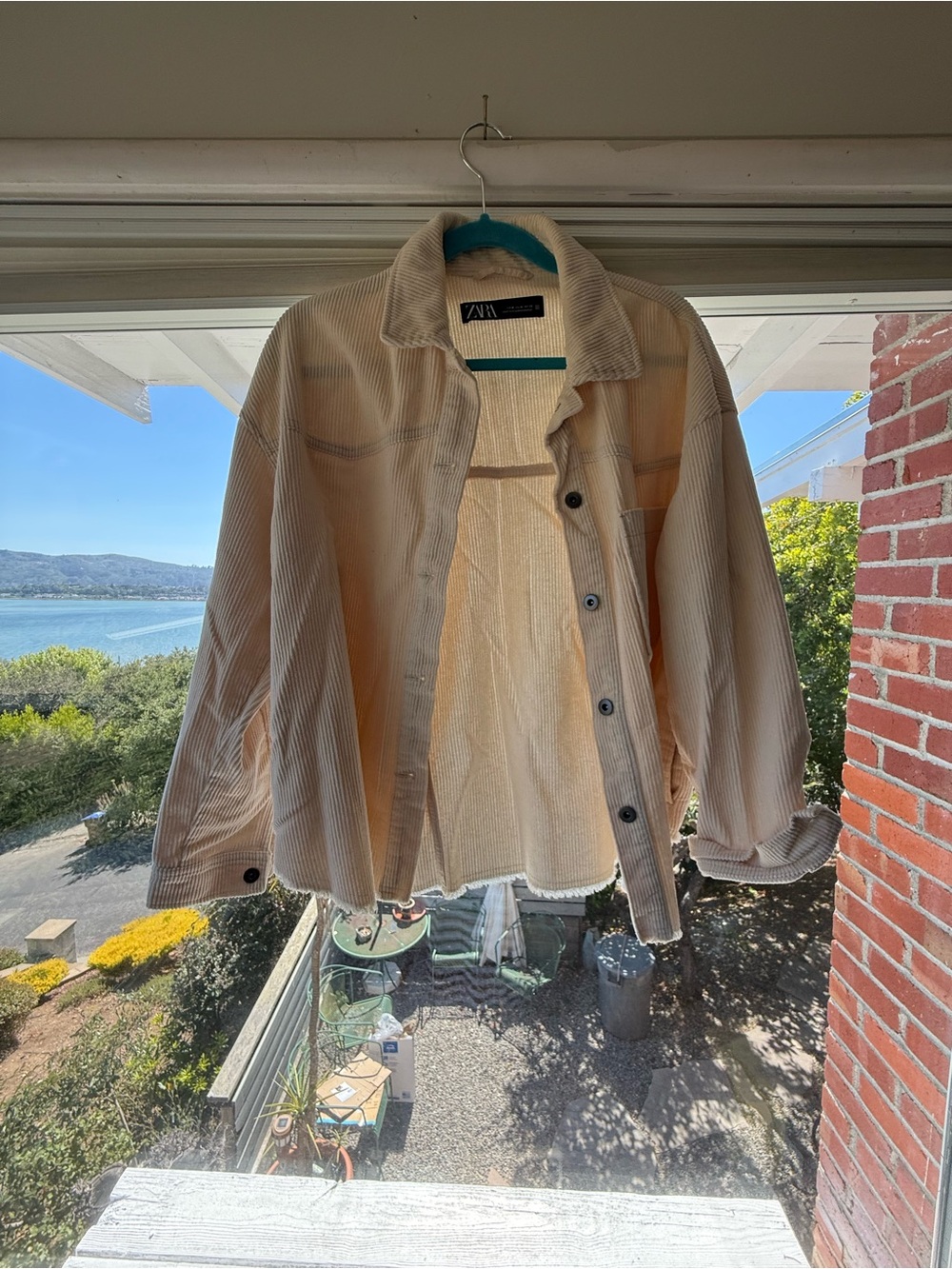 Zara Beige Corduroy Shacket Jacket - Beige